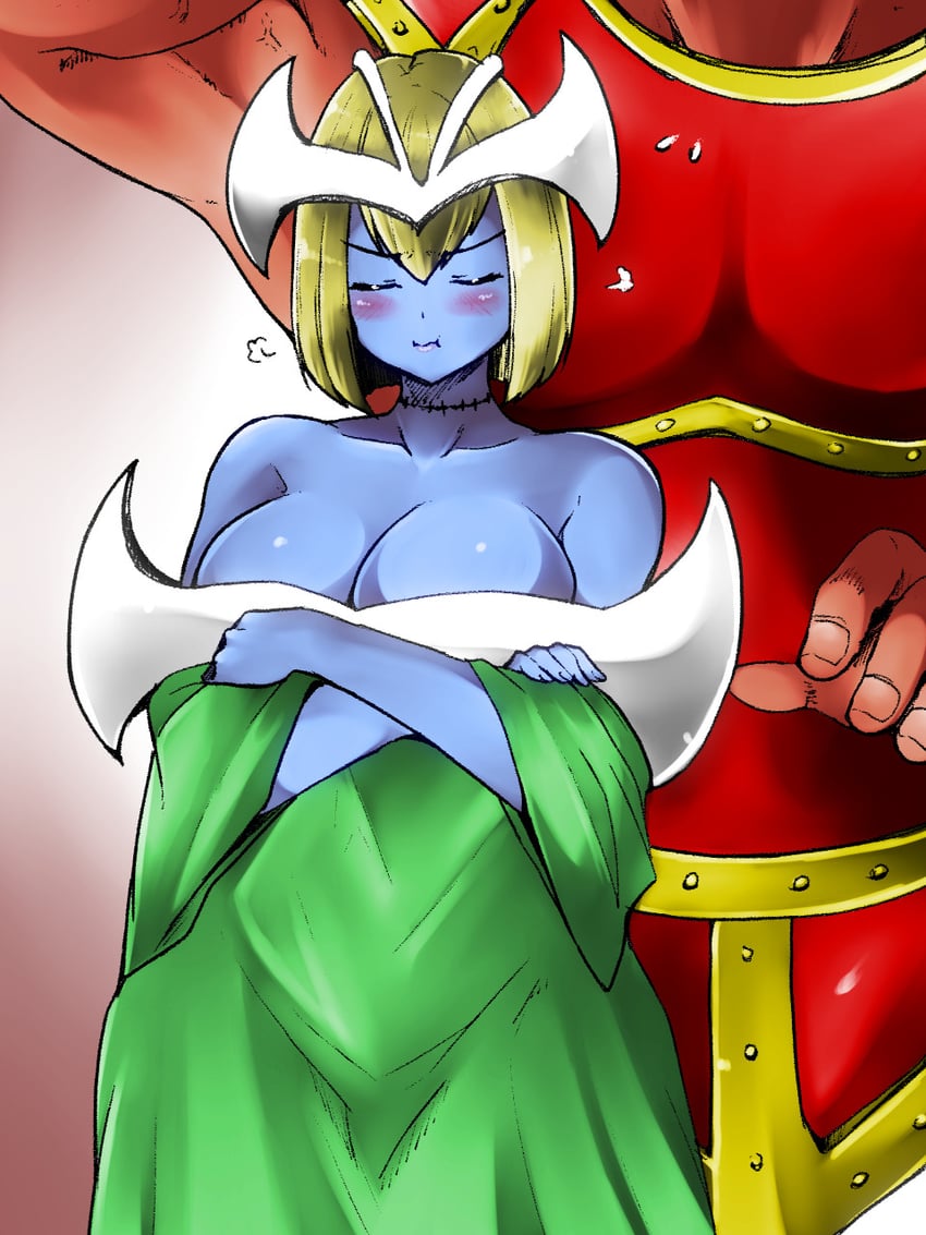 mystical elf and battle ox (yu-gi-oh!) drawn by isna_(footprintsofisna)
