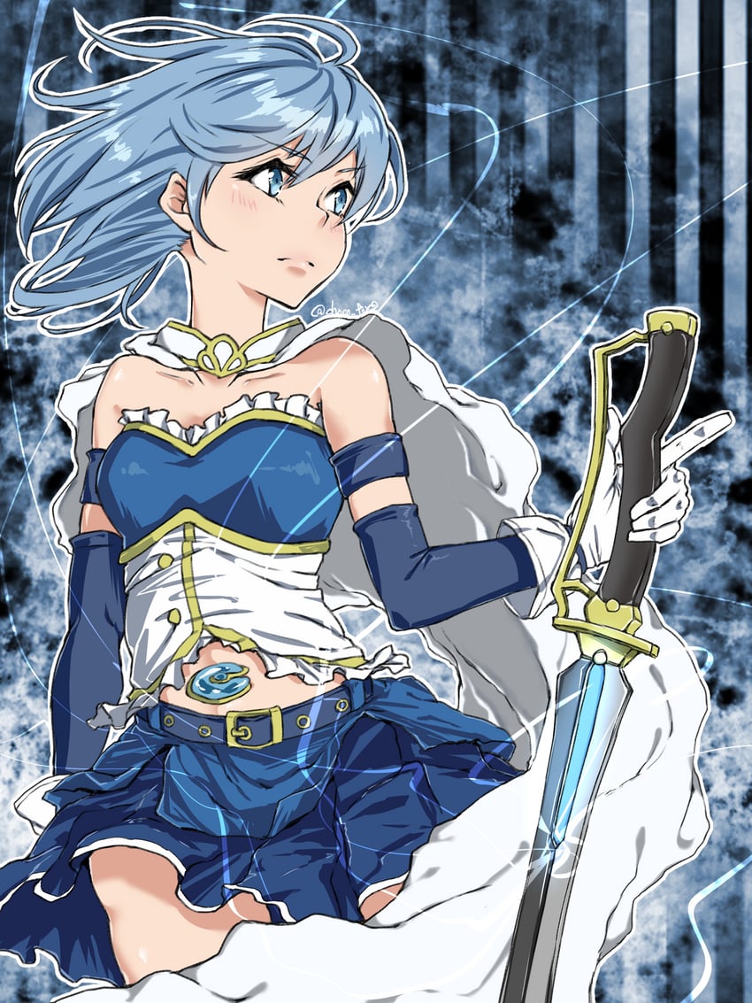miki sayaka (mahou shoujo madoka magica) drawn by choco-tto