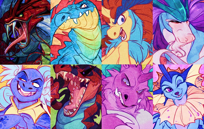 vaporeon, gyarados, suicune, feraligatr, wartortle, and 3 more (pokemon) drawn by vani