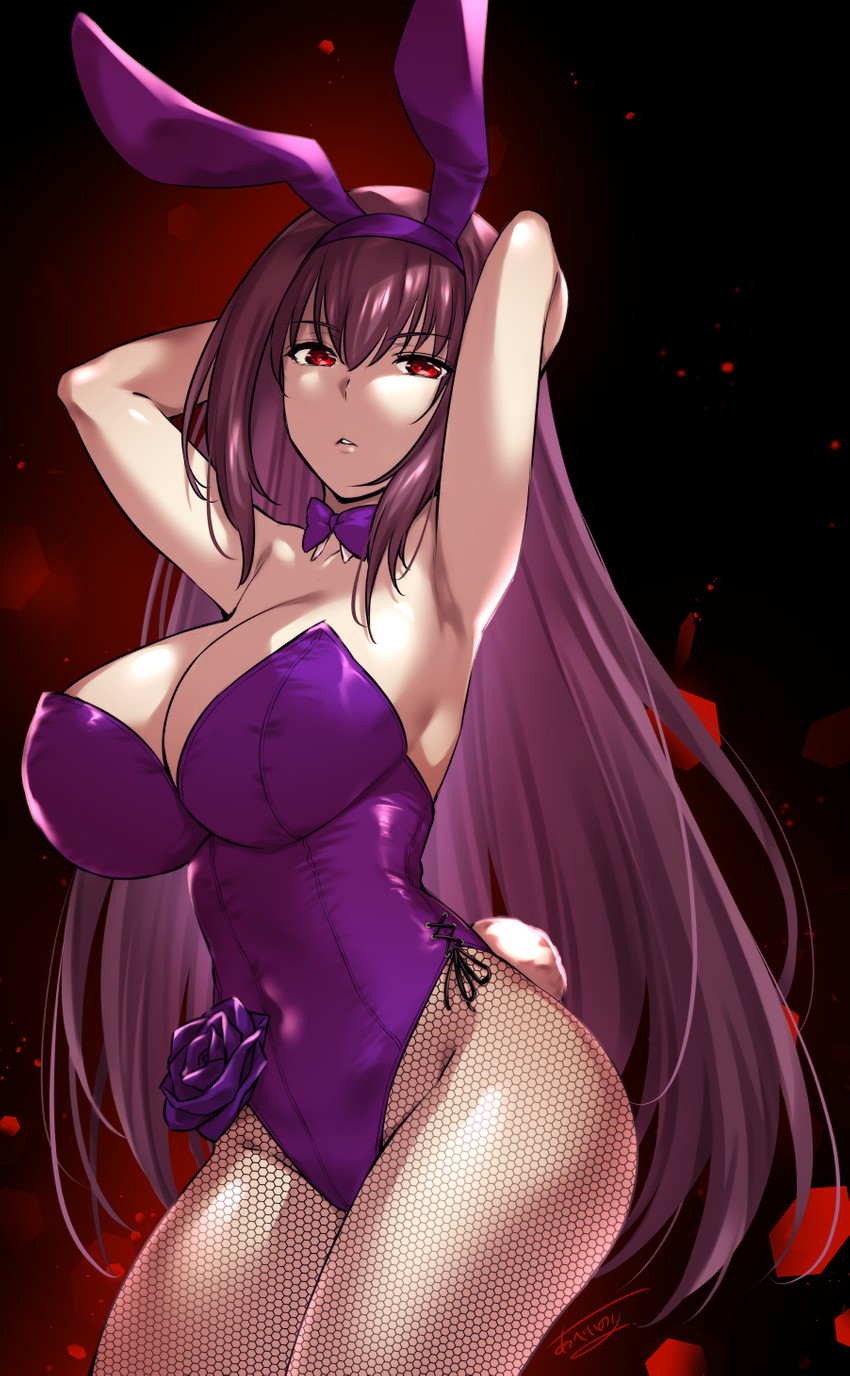 scathach (fate and 1 more) drawn by abe_inori