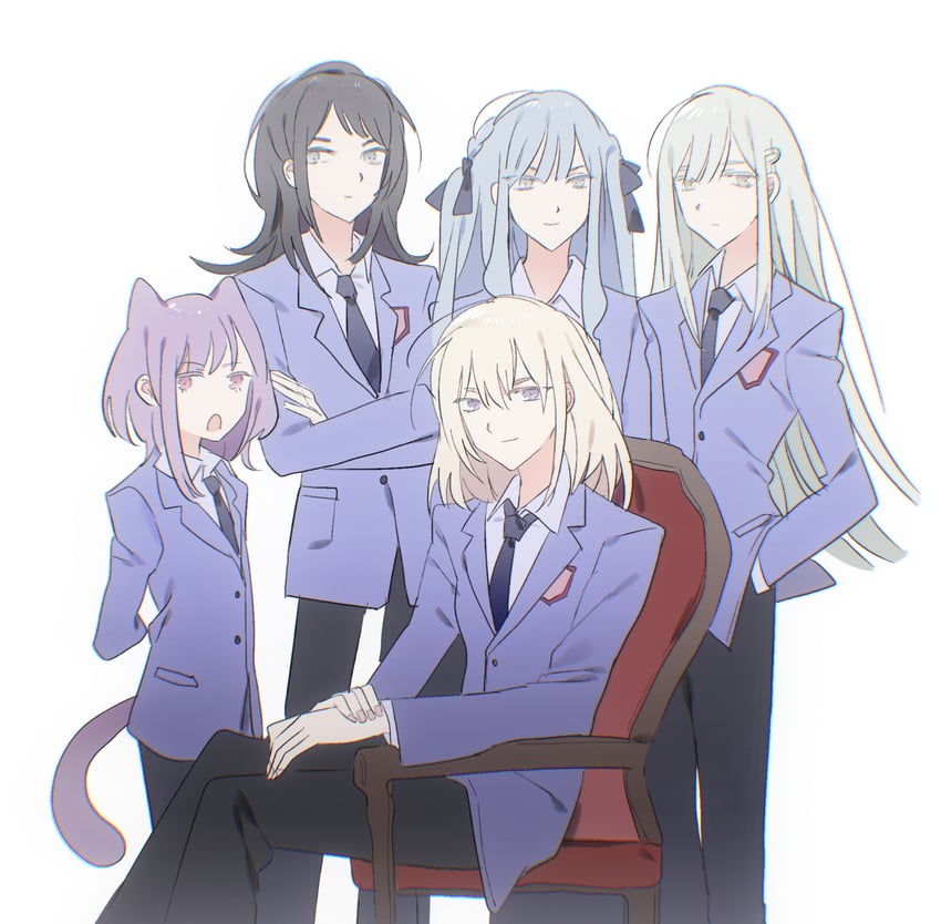 togawa sakiko, wakaba mutsumi, yahata umiri, misumi uika, and yuutenji nyamu (bang dream! and 2 more) drawn by reiboubyou