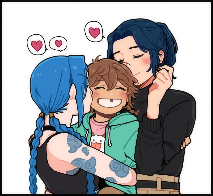 jinx, caitlyn, arcane jinx, arcane caitlyn, and isha (league of legends and 1 more) drawn by bowwow_(hamju94)