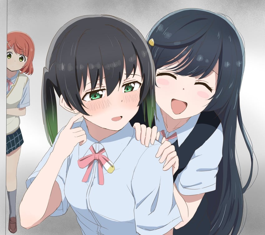 yuki setsuna, uehara ayumu, and takasaki yu (love live! and 1 more) drawn by tottsan