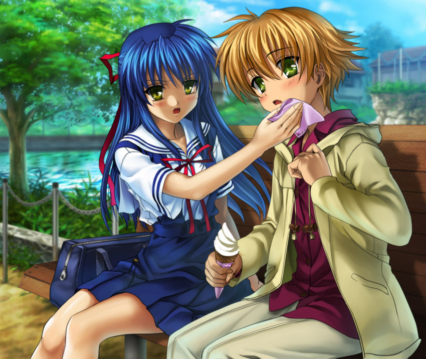 sagara misae and shima katsuki (clannad) drawn by mutsuki_(moonknives)