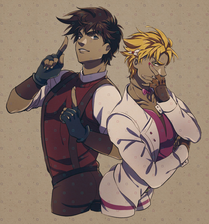 joseph joestar and caesar anthonio zeppeli (jojo no kimyou na bouken and 1 more) drawn by canislatrans