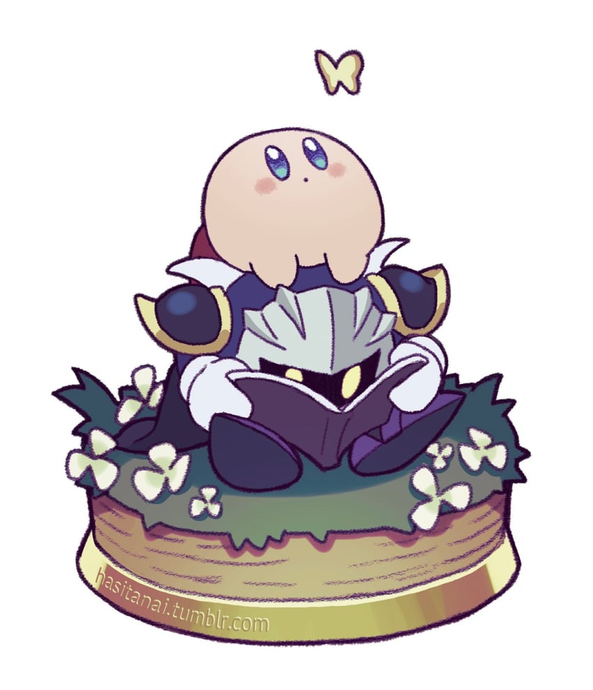 kirby, meta knight, and morpho knight (kirby) drawn by komiya_kuniharu