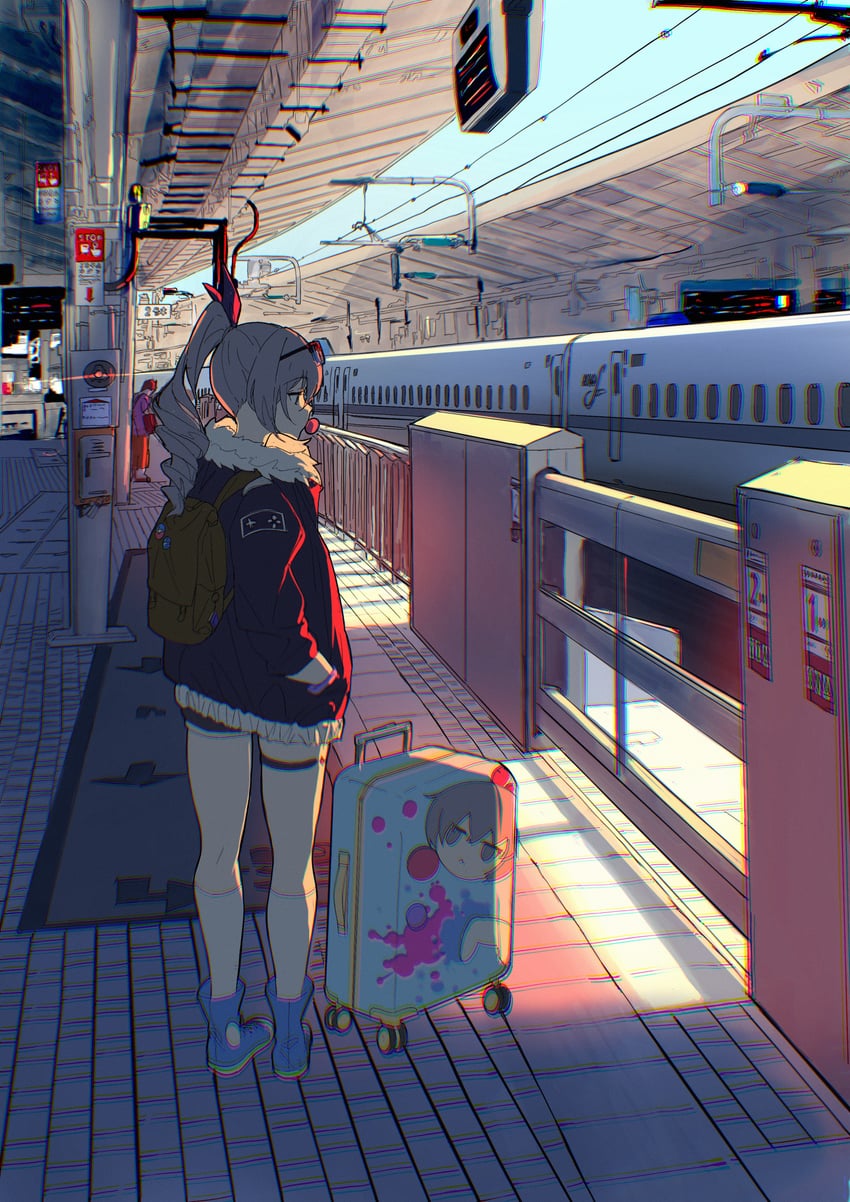 silver wolf (honkai and 1 more) drawn by rev_(919343173)