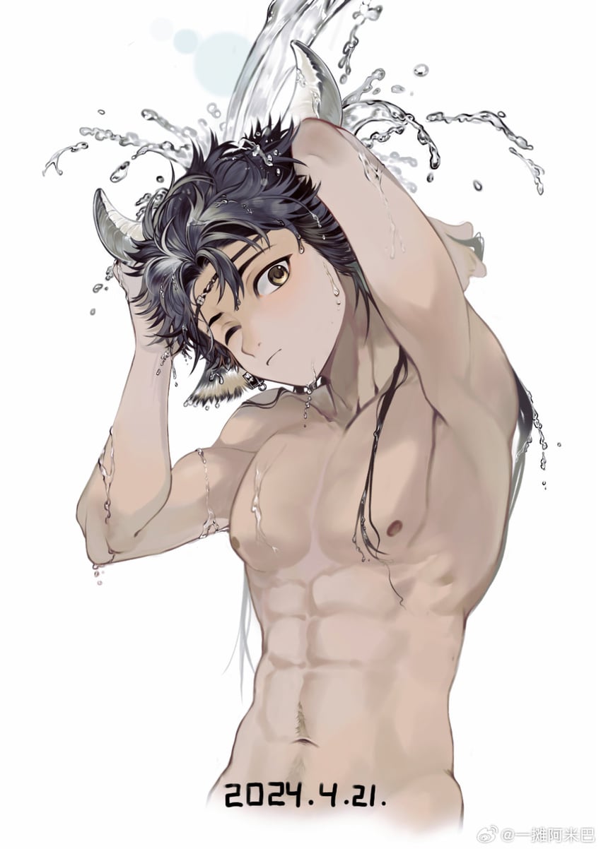 wan qing (arknights) drawn by yi_tan_a_mi_ba