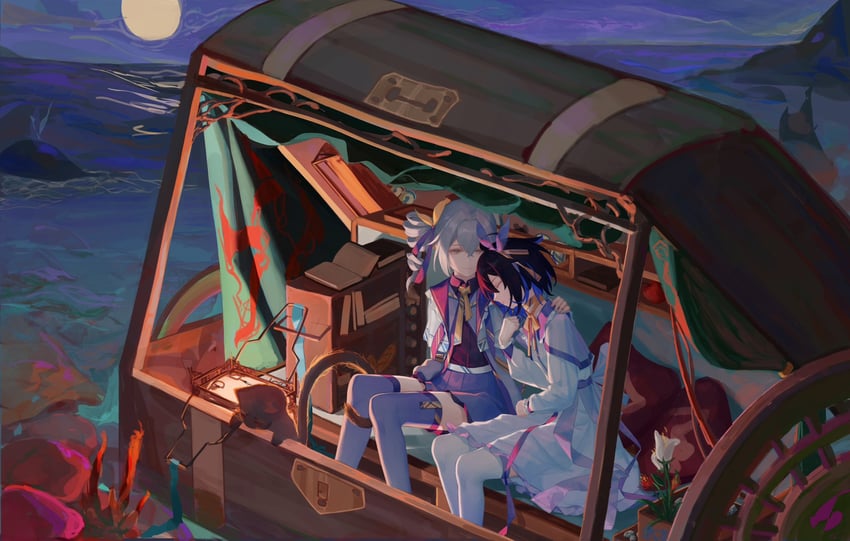 bronya zaychik and seele vollerei (honkai and 1 more) drawn by fx_seelebronya