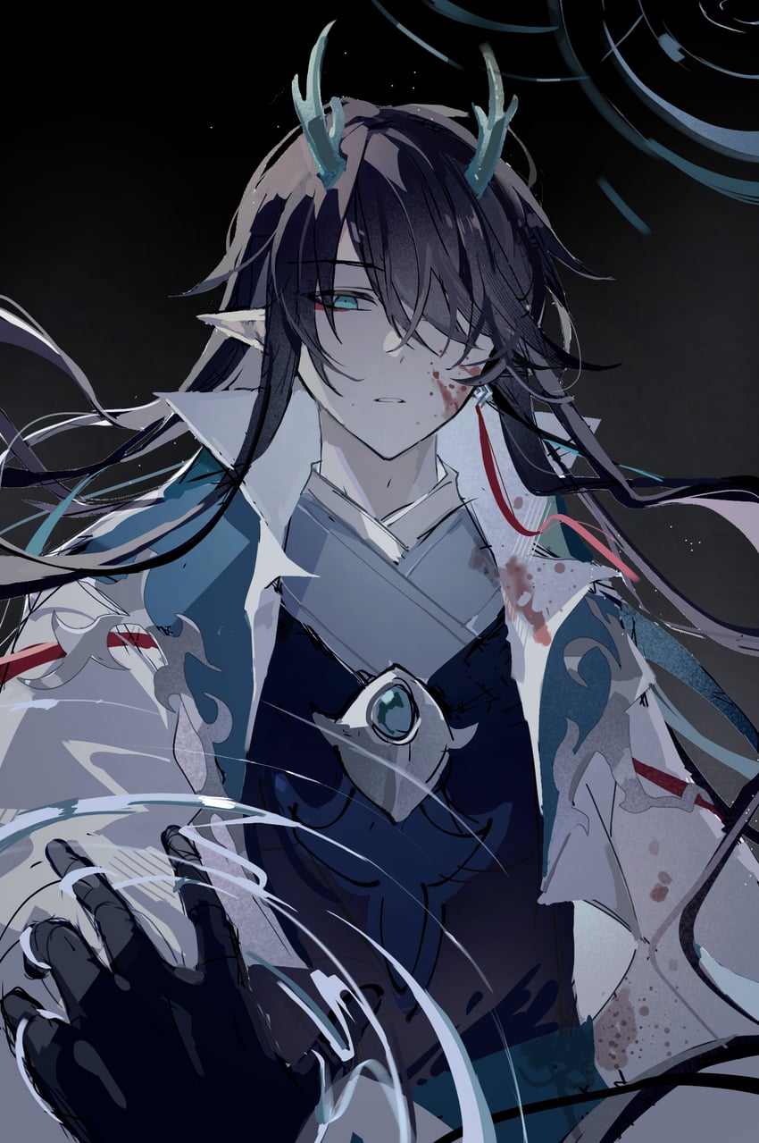 dan heng and dan feng (honkai and 1 more) drawn by yue_(shemika98425261)