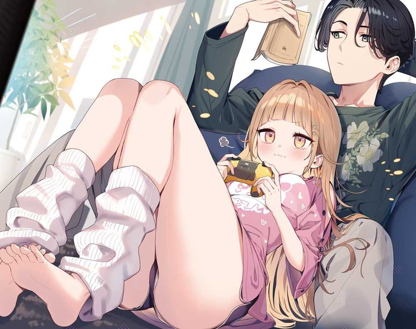hotta akari and aoi yuuto (ippanjin no ore wo geinou-ka joshi-tachi ga nigashite kurenai ken.) drawn by kat_(bu-kunn)