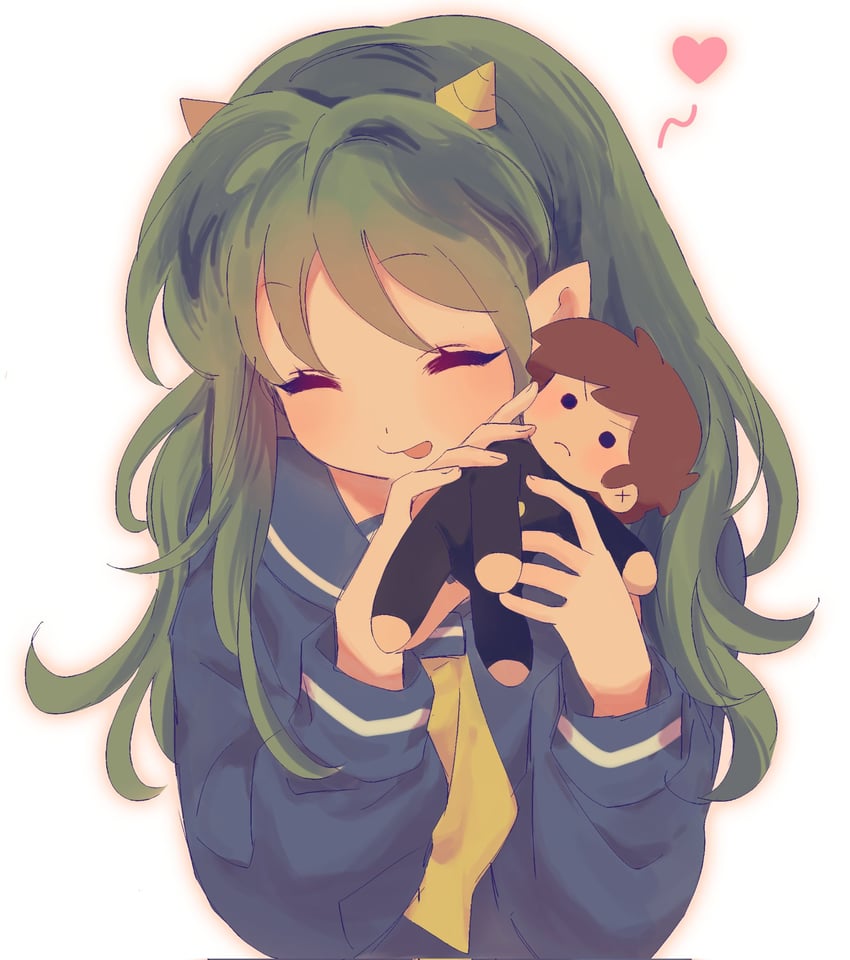 lum and moroboshi ataru (urusei yatsura) drawn by lizze_35
