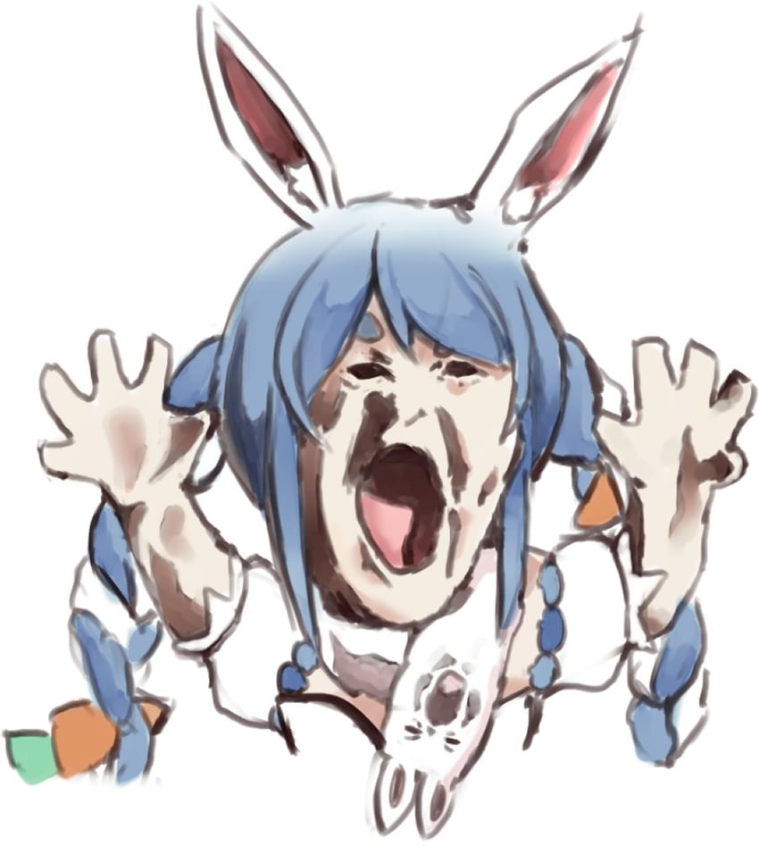 usada pekora and don-chan (hololive) drawn by frostyjeiik
