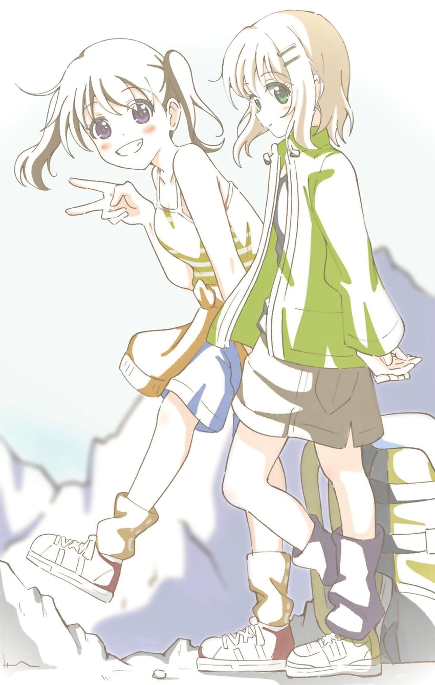 yukimura aoi and kuraue hinata (yama no susume) drawn by arar0158
