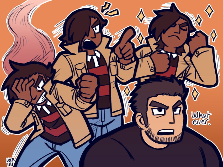 lucas lee and matthew patel (scott pilgrim and 1 more) drawn by siggy_(dxa_1111)