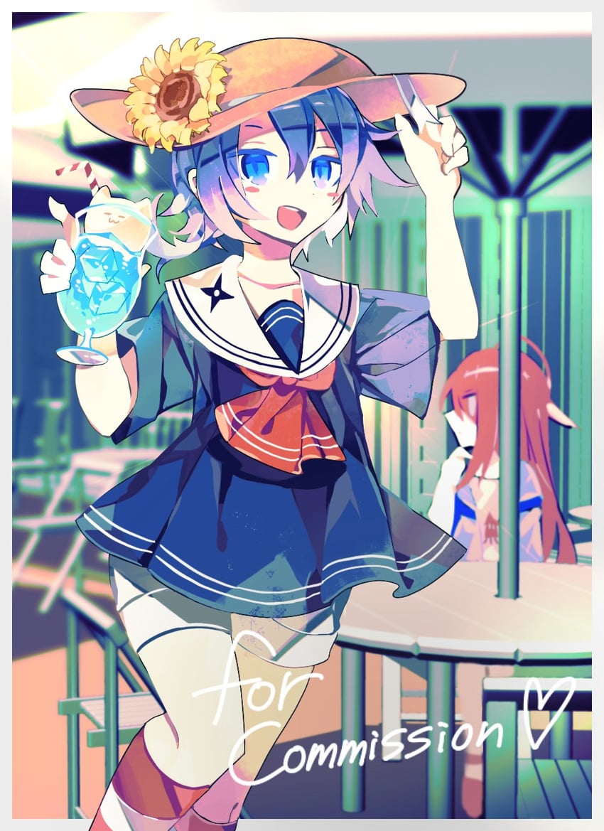 katsuragi ichika and sugawara rin (hello hello world!) drawn by meto_(metrin)