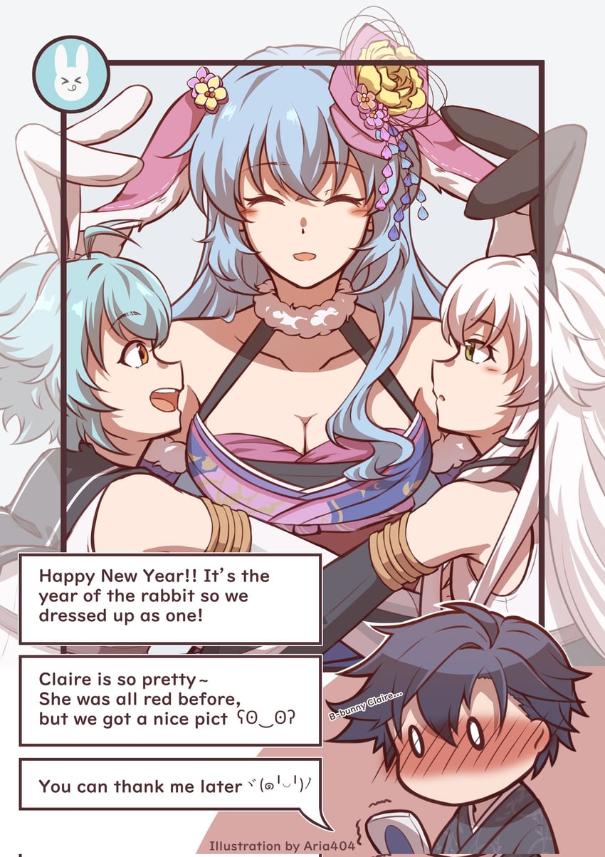 rean schwarzer, altina orion, millium orion, and claire rieveldt (eiyuu densetsu and 2 more) drawn by aria_404