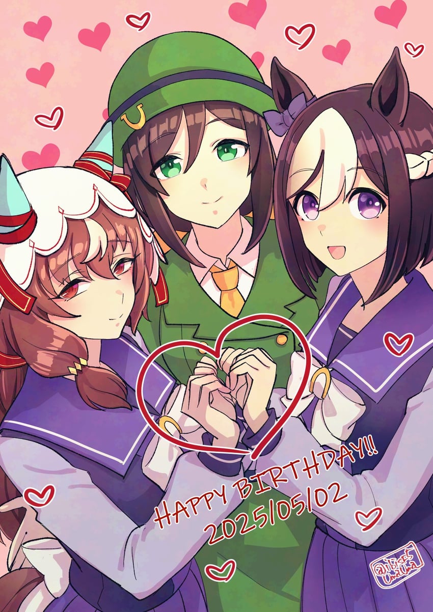 special week, still in love, and hayakawa tazuna (umamusume) drawn by hi_(ibisf5umauma)