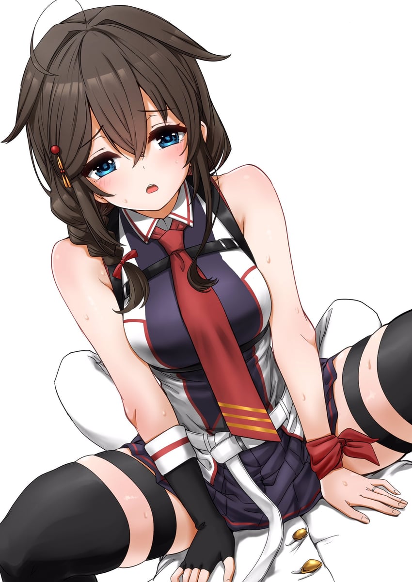 admiral, shigure, and shigure kai san (kantai collection) drawn by gouta_(nagishiro6624)