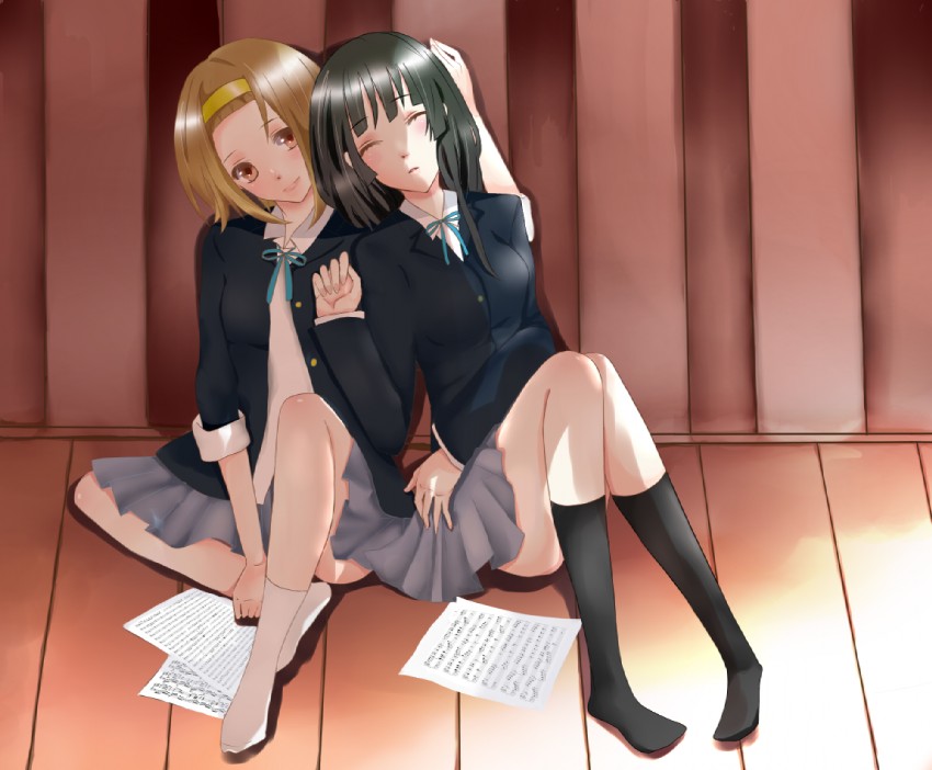 akiyama mio and tainaka ritsu (k-on!) drawn by yori_(izayoi)