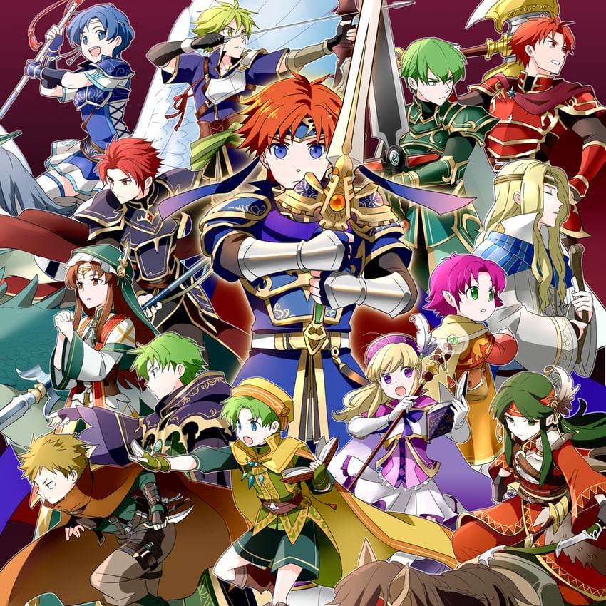 roy, fae, shanna, clarine, raigh, and 9 more (fire emblem and 1 more) drawn by ksw_f_m_d