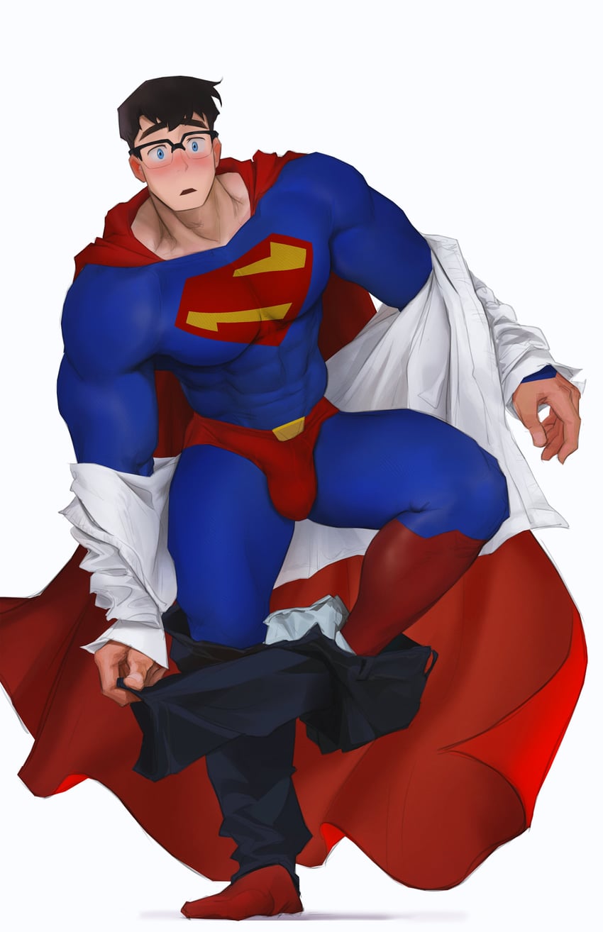superman and clark kent (dc comics and 2 more) drawn by hoonzino