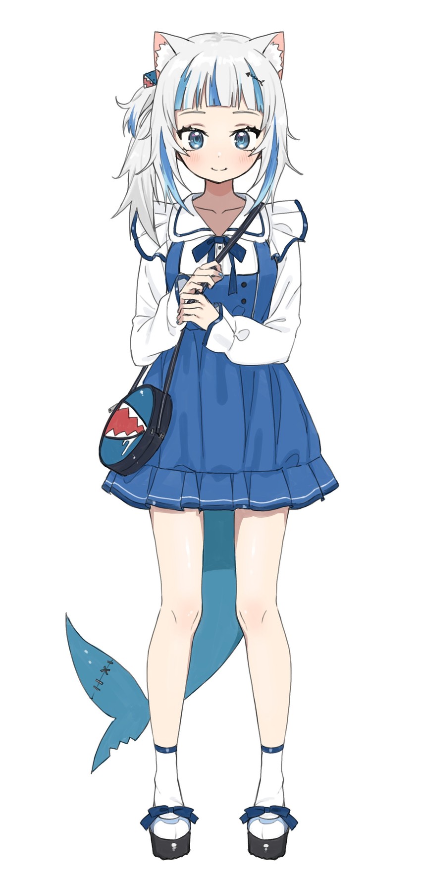 gawr gura (hololive and 1 more) drawn by ayoaniefuna