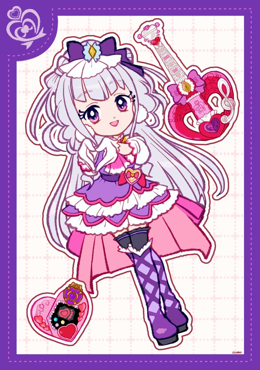 ruru amour and cure amour (precure and 1 more) drawn by uwded_207