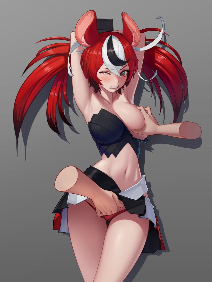 hakos baelz (hololive and 1 more) drawn by hantata