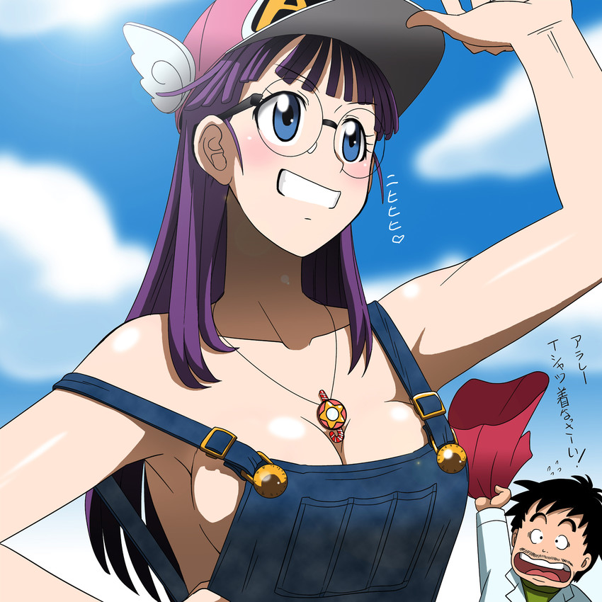 norimaki arale and norimaki senbei (dr. slump and 1 more) drawn by takaya_n
