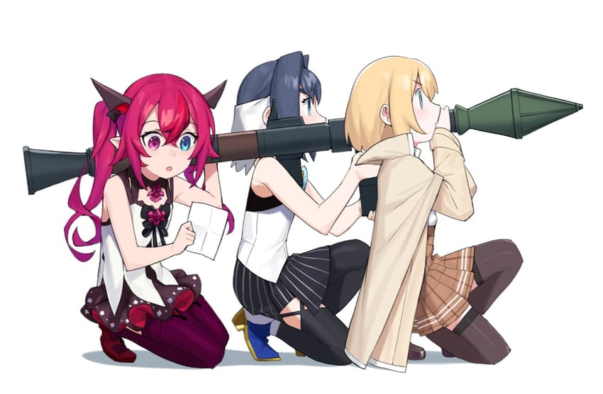ouro kronii, watson amelia, and irys (hololive and 2 more) drawn by dasdokter