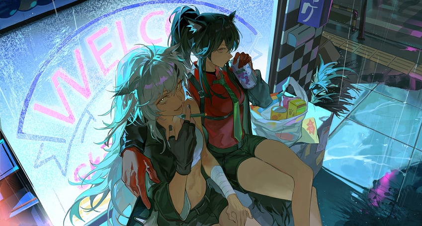 texas and lappland (arknights) drawn by listencareful