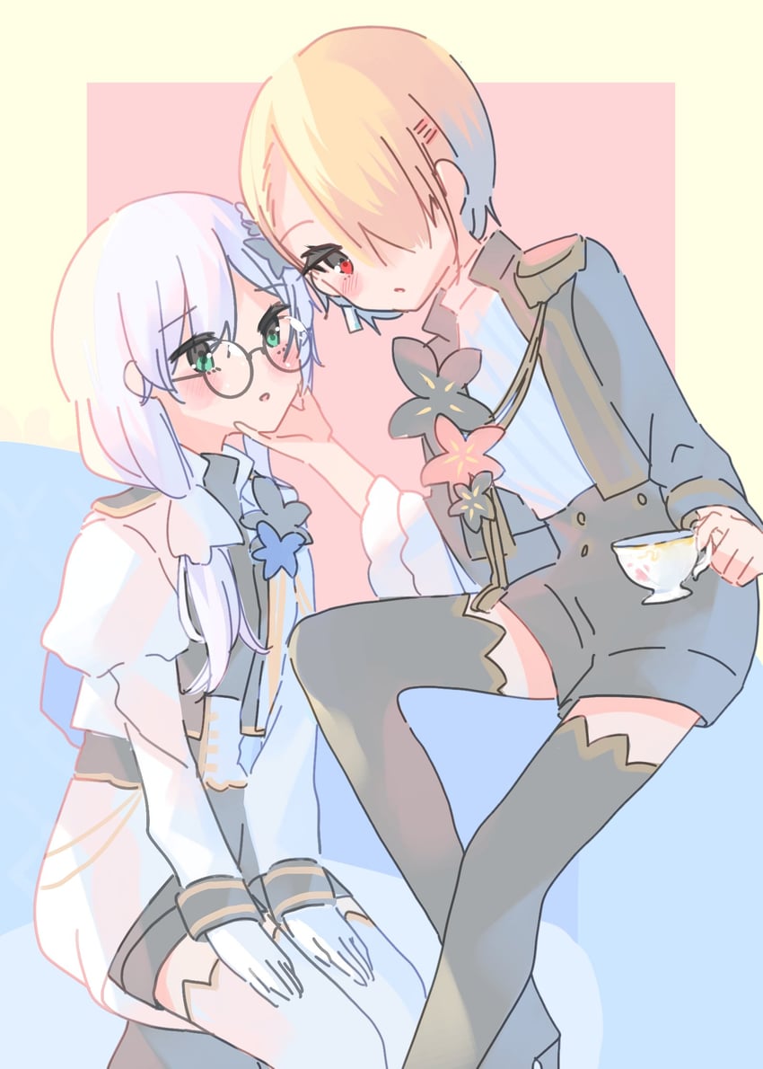 kayamori ruka and izumi yuki (heaven burns red) drawn by 10_(sei)