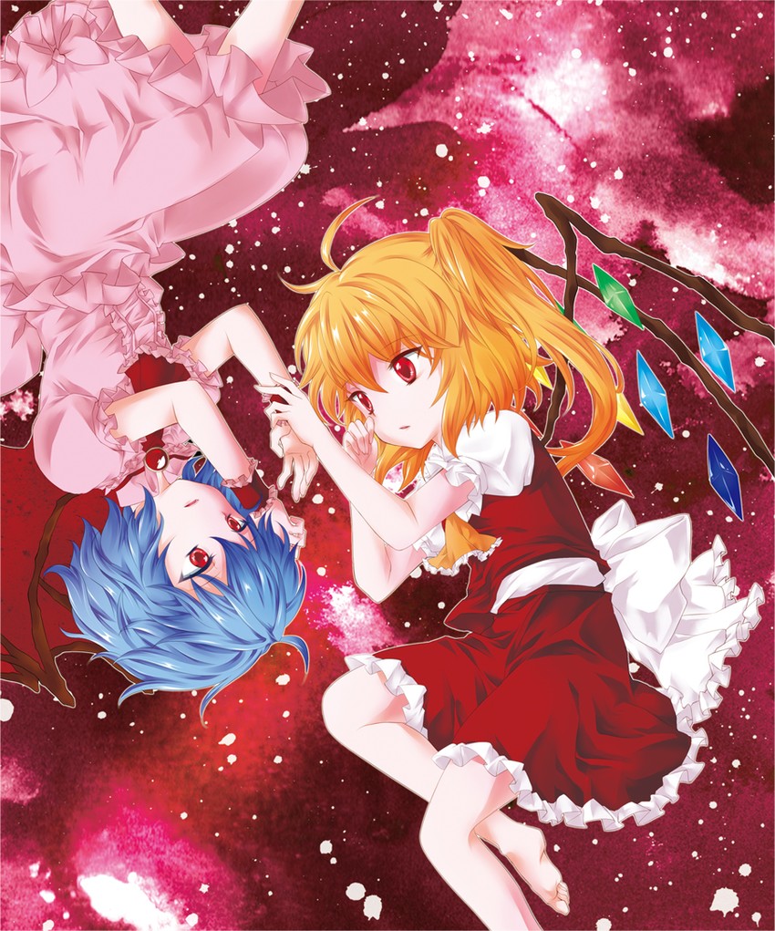remilia scarlet and flandre scarlet (touhou) drawn by hatori_kumi