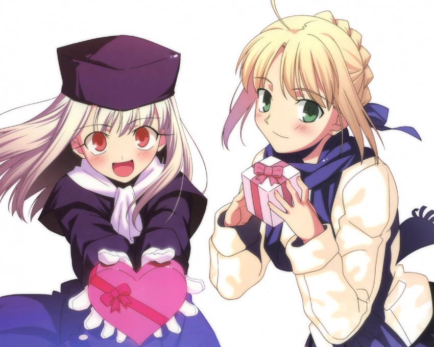 artoria pendragon, saber, and illyasviel von einzbern (fate and 1 more) drawn by takeuchi_takashi