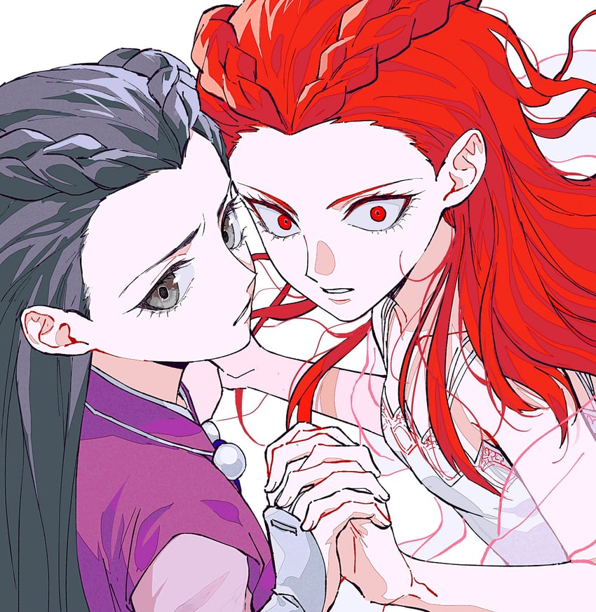 dahlia hawthorne and iris (ace attorney and 1 more) drawn by ako_(eanaaati1)