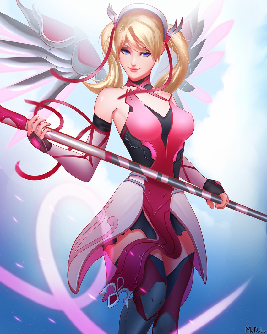 mercy and pink mercy (overwatch and 1 more) drawn by mcdobo