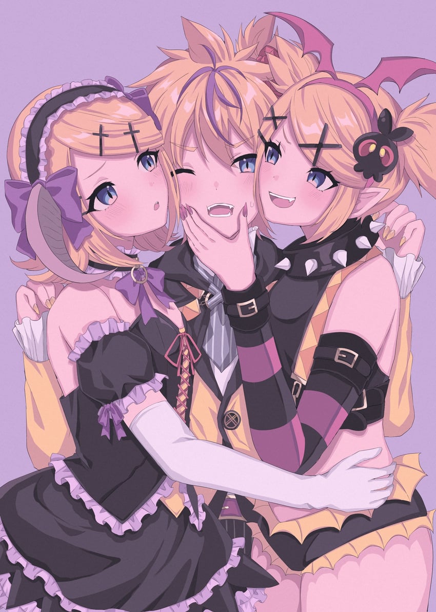 kagamine rin and kagamine len (vocaloid and 2 more) drawn by zumin0627