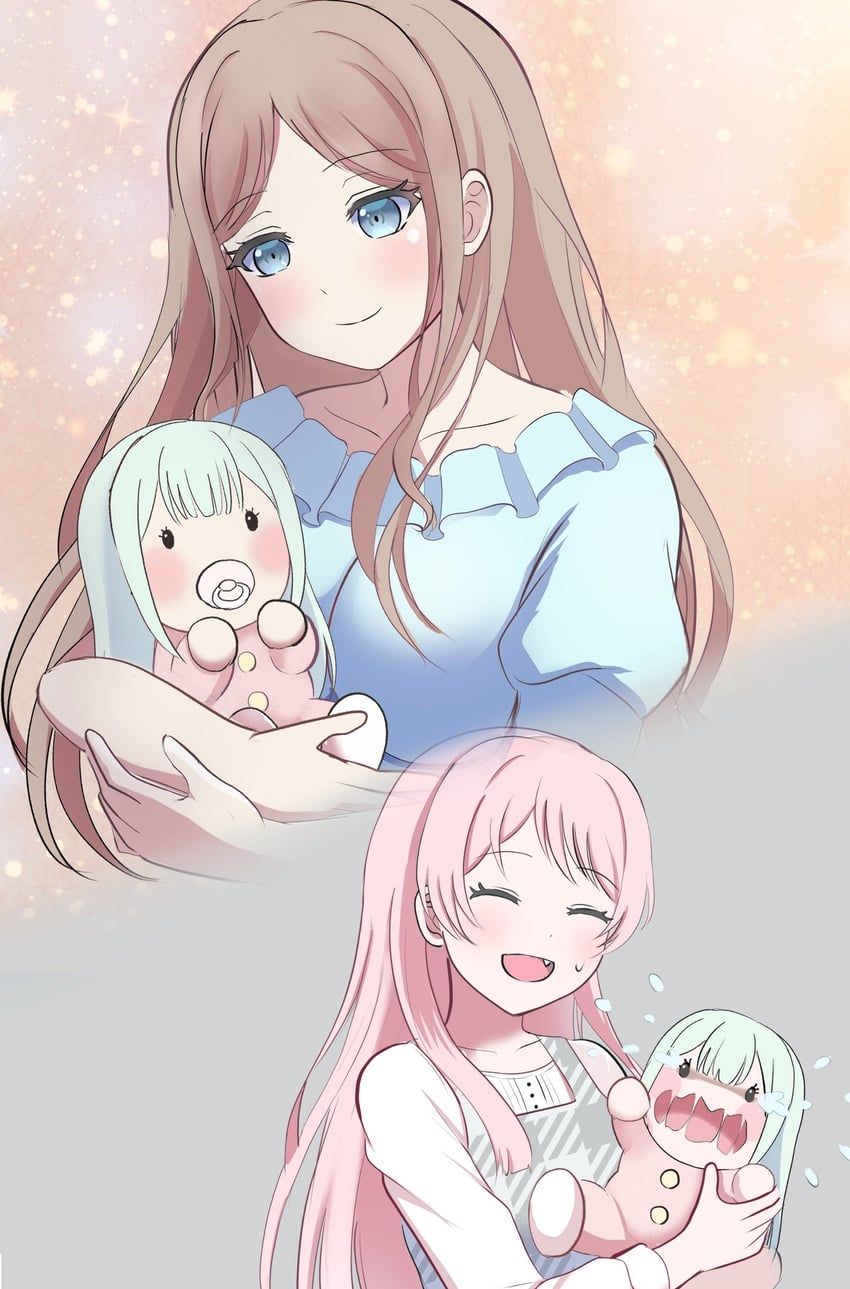chihaya anon, nagasaki soyo, wakaba mutsumi, and mortis (bang dream! and 1 more) drawn by sandman_(gm4zfijcwbz3g4y)