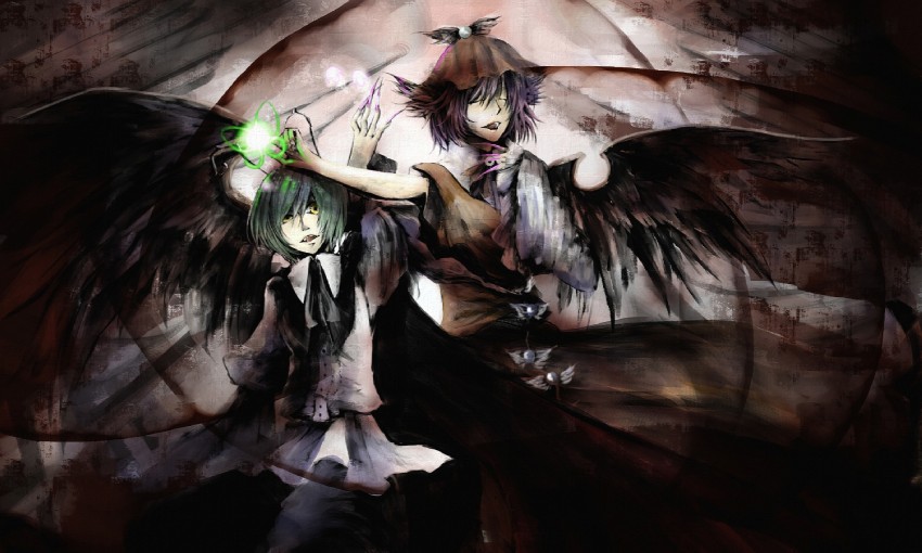 mystia lorelei and wriggle nightbug (touhou) drawn by collie
