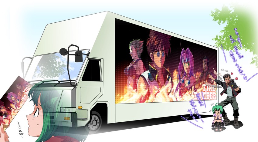 ranka lee, mylene jenius, nekki basara, ozma lee, veffidas feaze, and 1 more (macross and 2 more) drawn by kutsuno