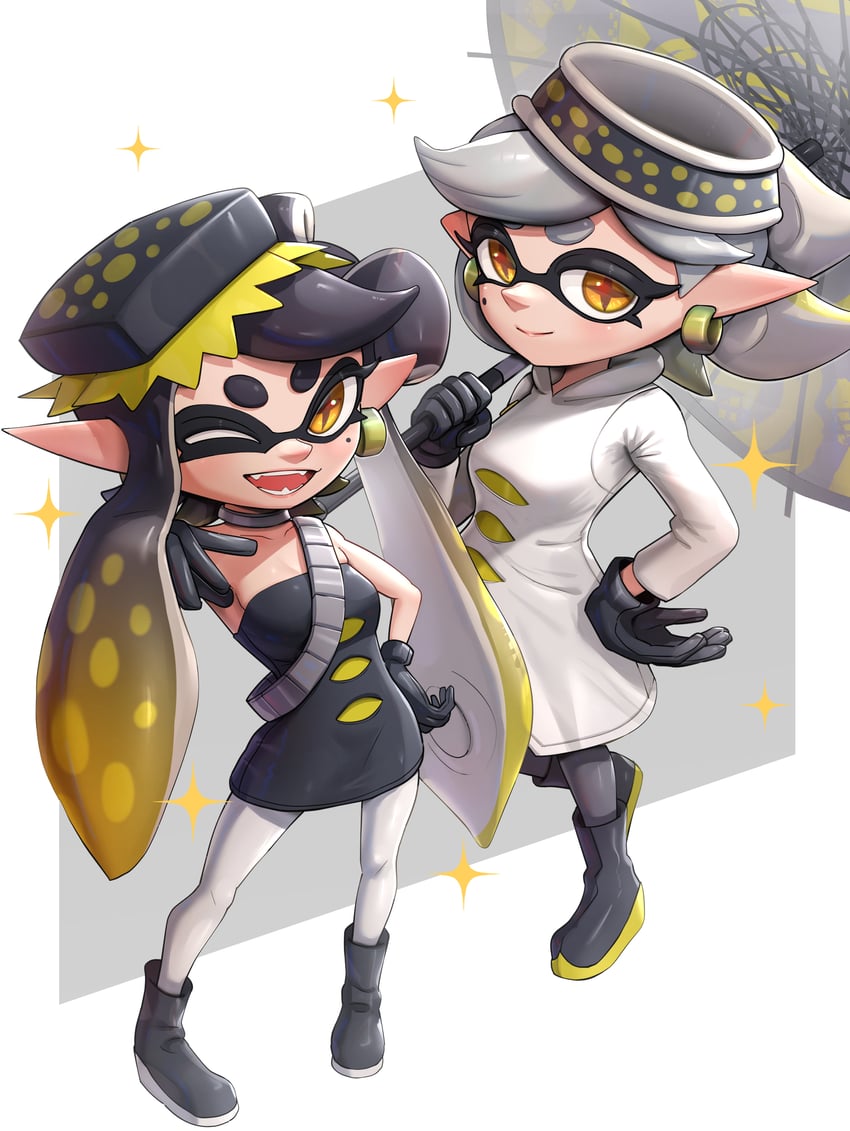 callie and marie (splatoon and 1 more) drawn by gonzarez