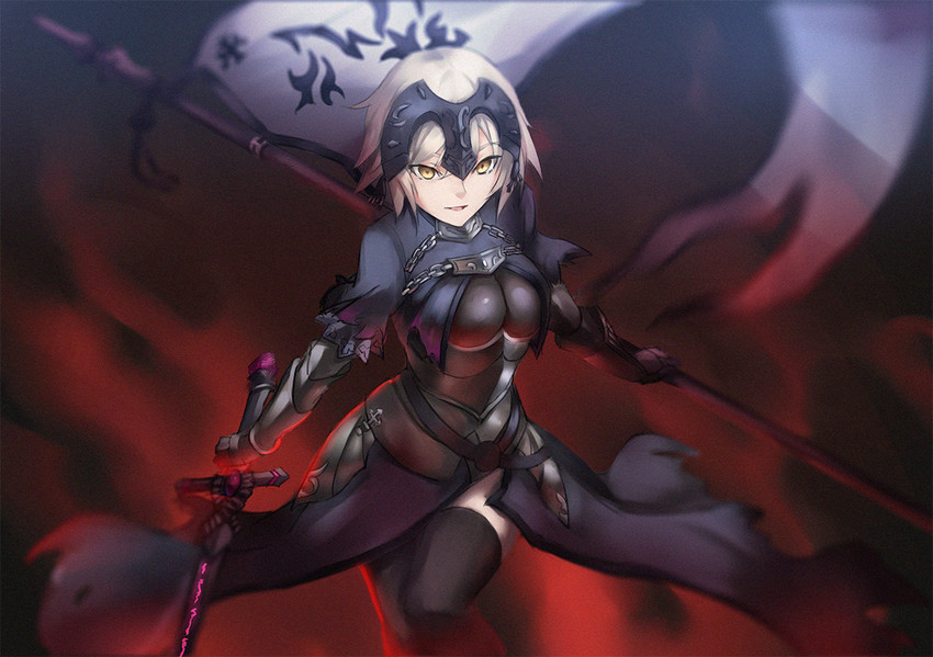 jeanne d'arc alter (fate and 1 more) drawn by liunek