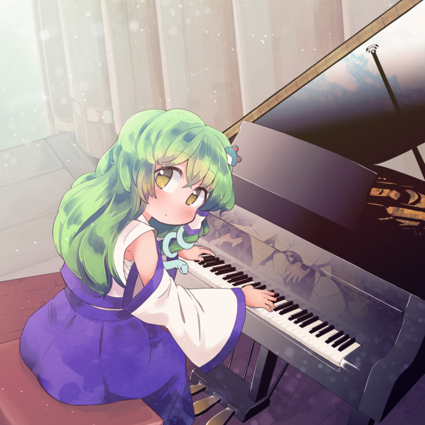 komeiji koishi and kochiya sanae (touhou and 1 more) drawn by ini_(inunabe00)