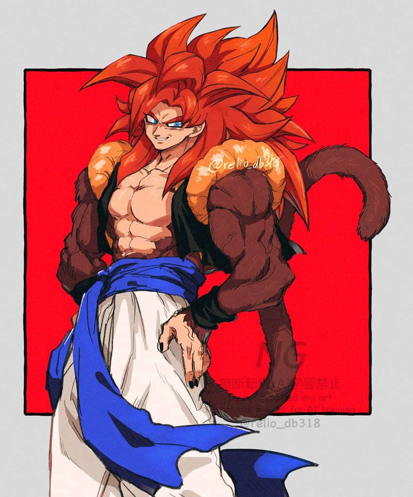 gogeta (dragon ball and 1 more) drawn by relio_db318