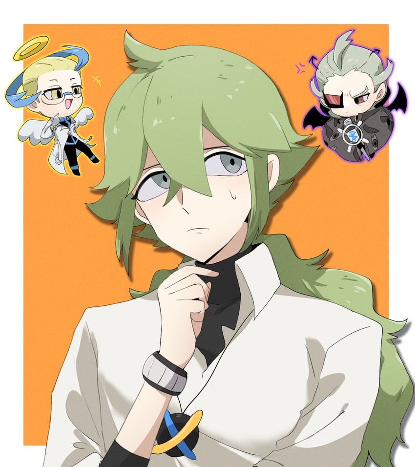 n, ghetsis, and colress (pokemon and 1 more) drawn by suta_5255