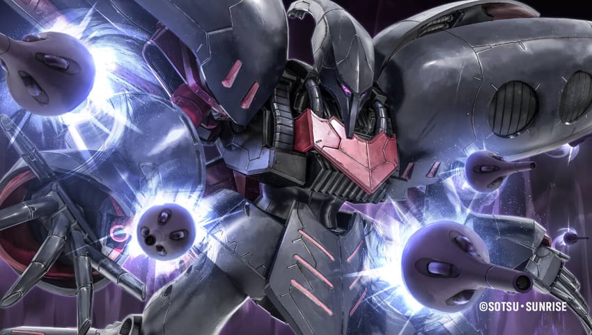 qubeley mk ii (gundam and 3 more) drawn by tenjin_hidetaka