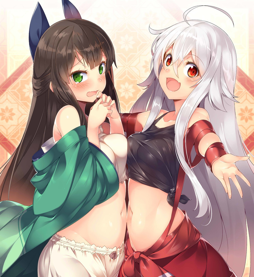 chiya and tatsumi kon (urara meirochou) drawn by kokka_han