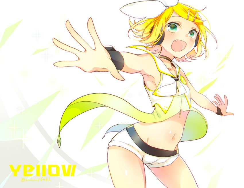 hatsune miku and kagamine rin (vocaloid and 1 more) drawn by kawahara_chisato
