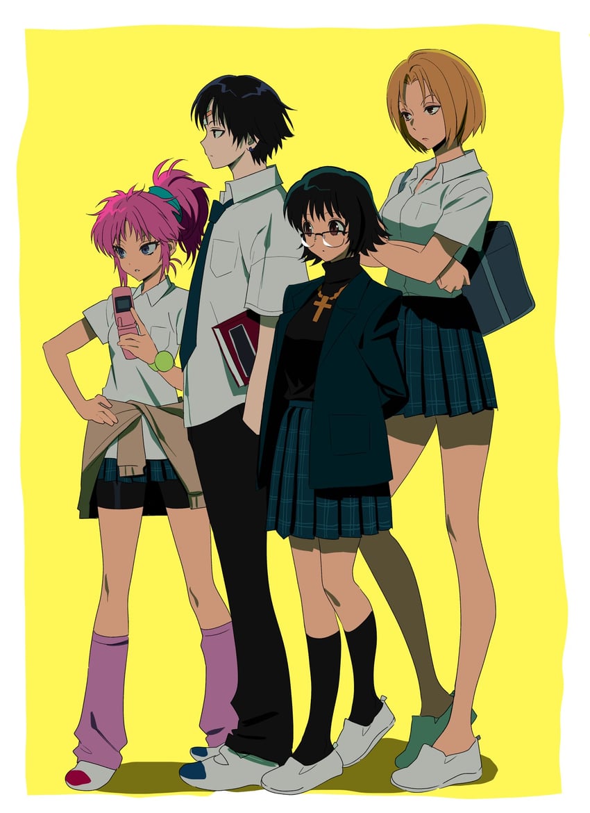 chrollo lucilfer, shizuku murasaki, machi komacine, and pakunoda (hunter x hunter) drawn by betti_(xx_betti)